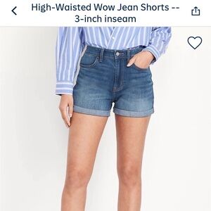 Old Navy High Rise Wow denim shorts size 12